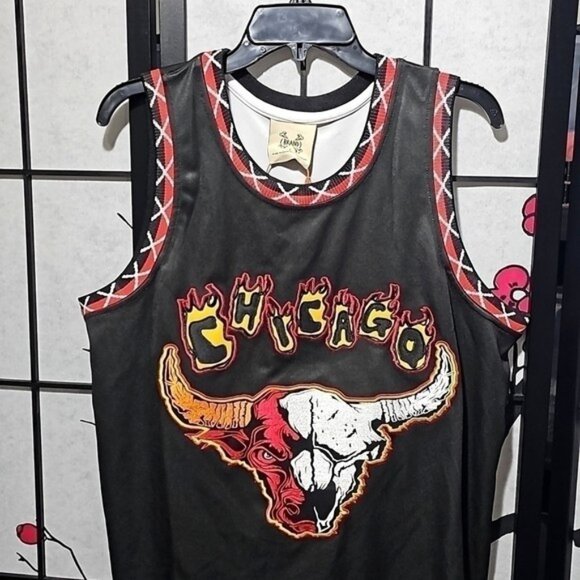 Chicago Bulls Jordan Goat Graphic Jersey Size‎ Large NWT Brand X - Picture 3 of 10